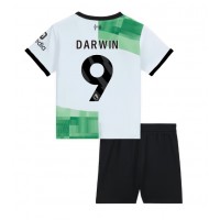 Billiga Liverpool Darwin Nunez #9 Barnkläder Borta fotbollskläder till baby 2023-24 Kortärmad (+ Korta byxor)